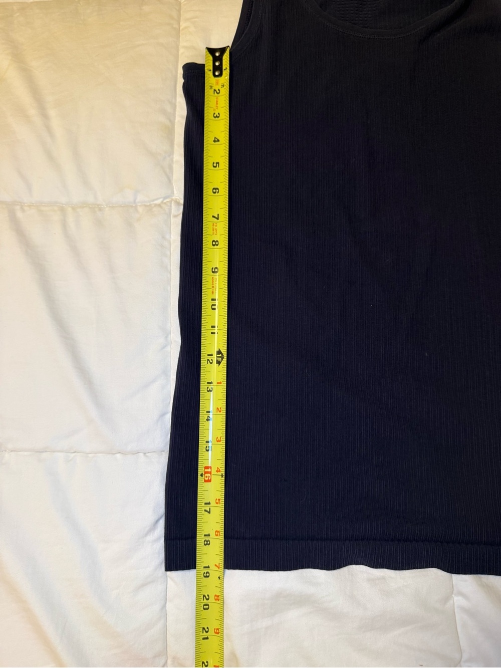 Athleta Navy Ribbed Tank Top - Picture 3 of 6